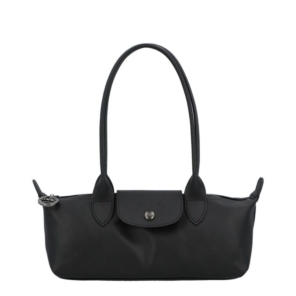 Longchamp Le Pliage Xtra Medium Leather Shoulder Bag, Black